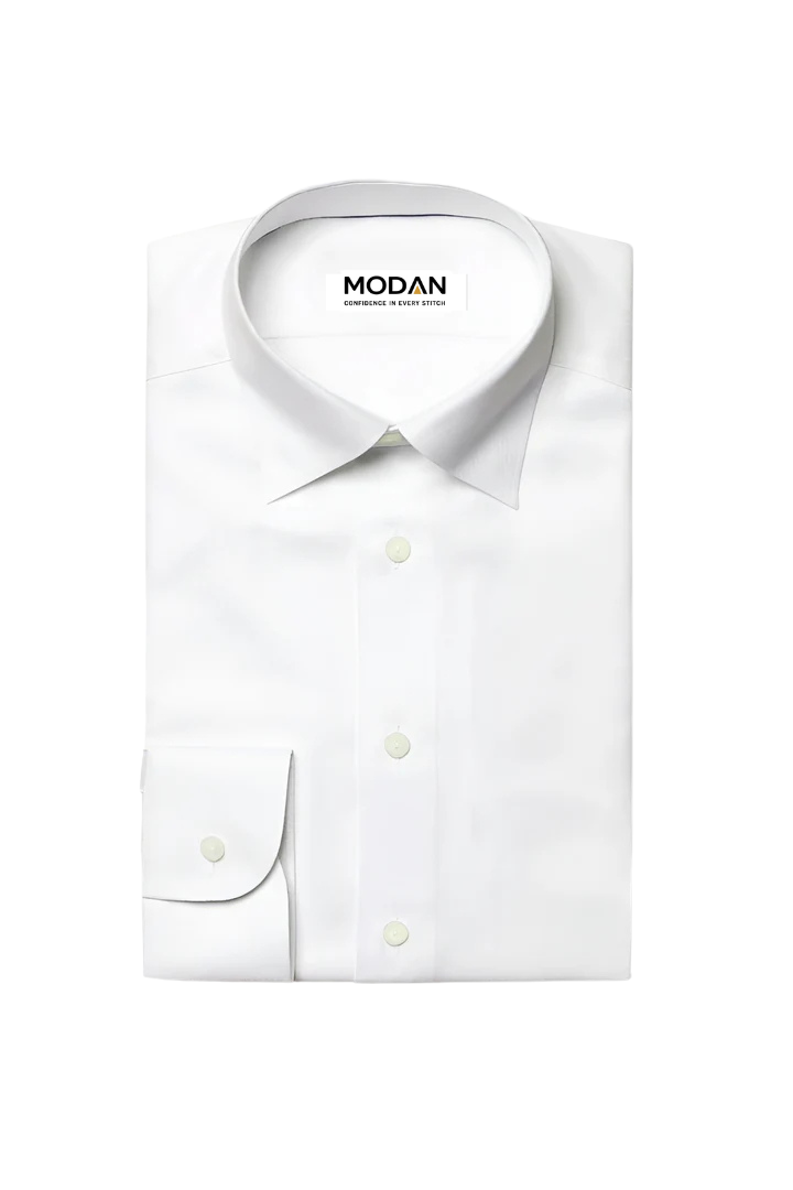 Classic Snow White Textured Dress Shirts MODAN Classic Snow White Textured Dress Shirts MODAN