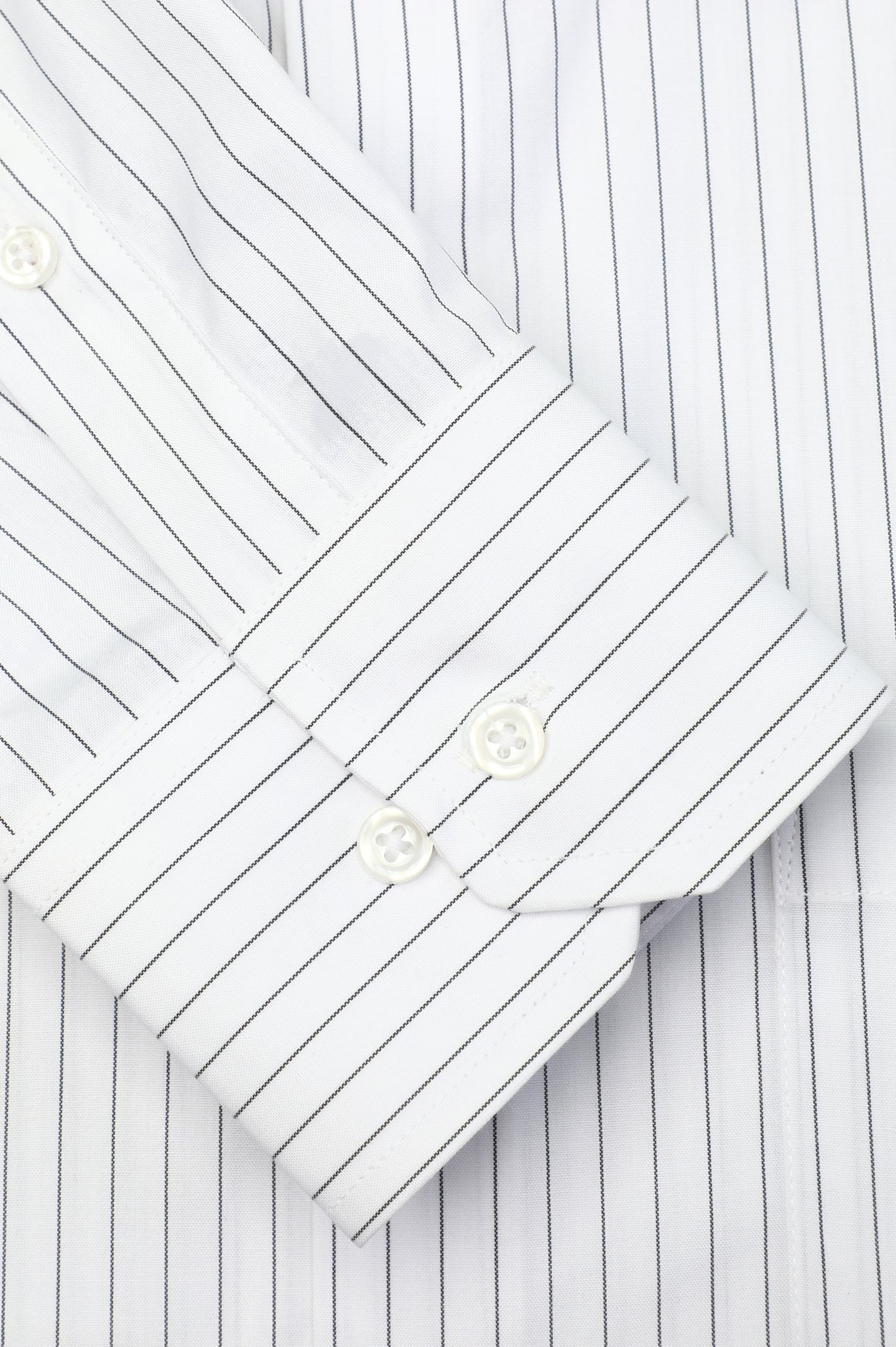 Black & White Striped Men's Dress Shirt