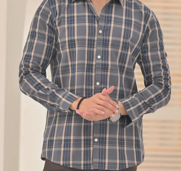 Grey Boxes Men's Casual Shirt