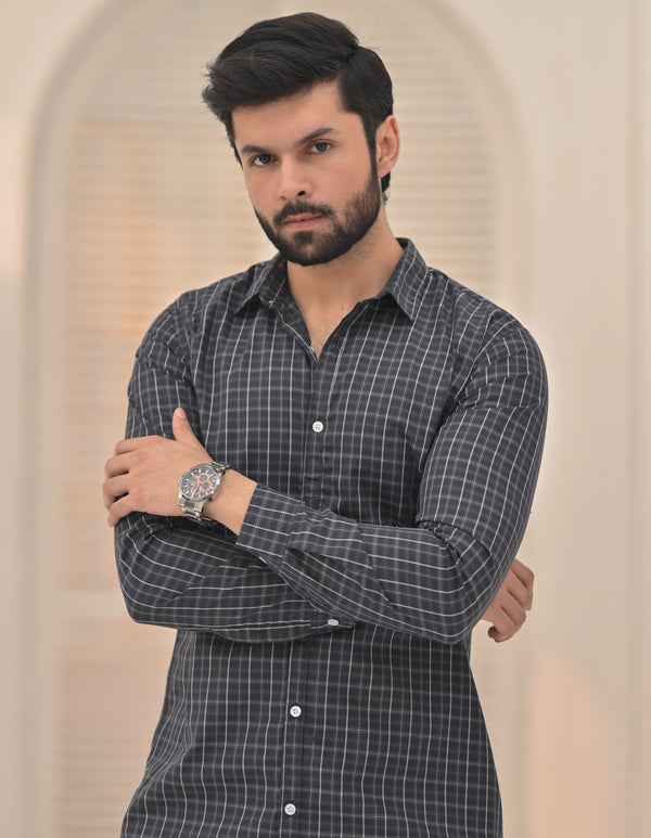 Black Boxes Men's Casual Shirt