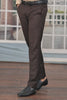 Brown Slim-Fit Men's Dress Pants