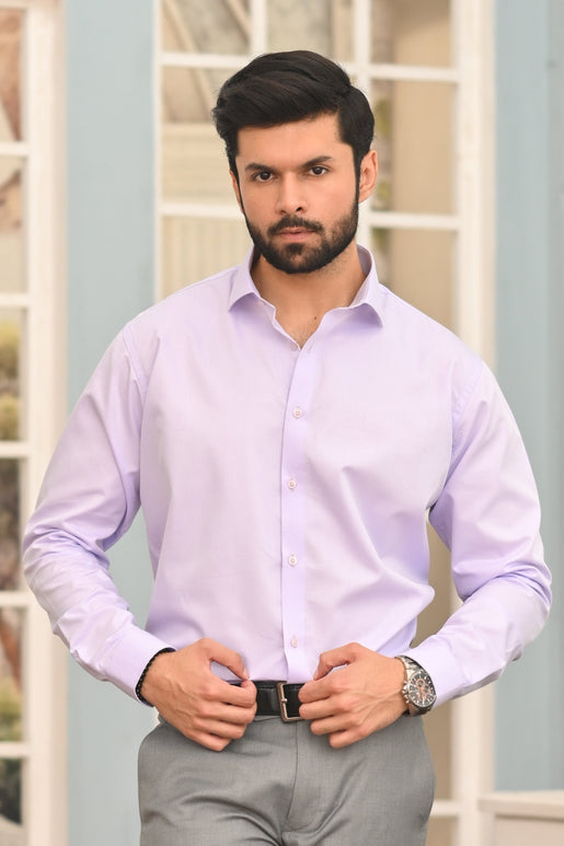 Precision Purple Textured Formal Shirt