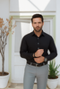 Eclipse Black  Plain Formal Shirt