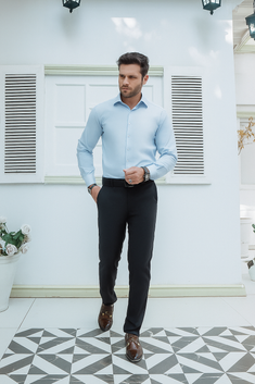 Celestial Blue Plain Formal Shirt