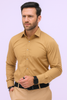 Camel Brown Plain Formal Shirt