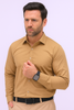 Camel Brown Plain Formal Shirt