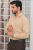 Dessert Brown Plain Formal Shirt