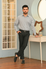 Cloudy Grey Plain Formal Shirt