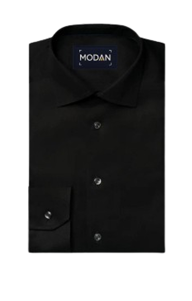 Eclipse Black  Plain Formal Shirt