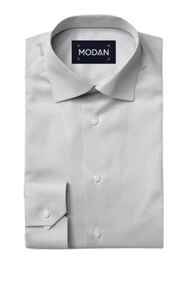 Cloudy Grey Plain Formal Shirt