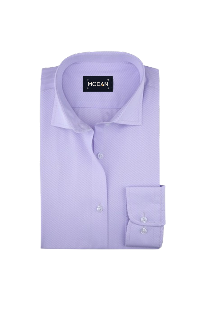 Pastel Purple Textured Dress Shirt