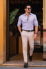 Pastel Purple Textured Dress Shirt