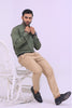 Green Plain Dress Shirt