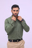 Green Plain Dress Shirt