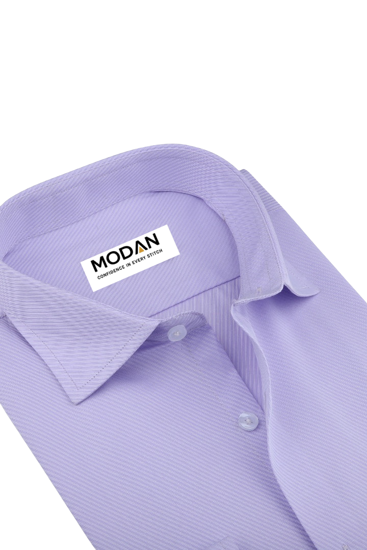Pastel Purple Textured Dress Shirt